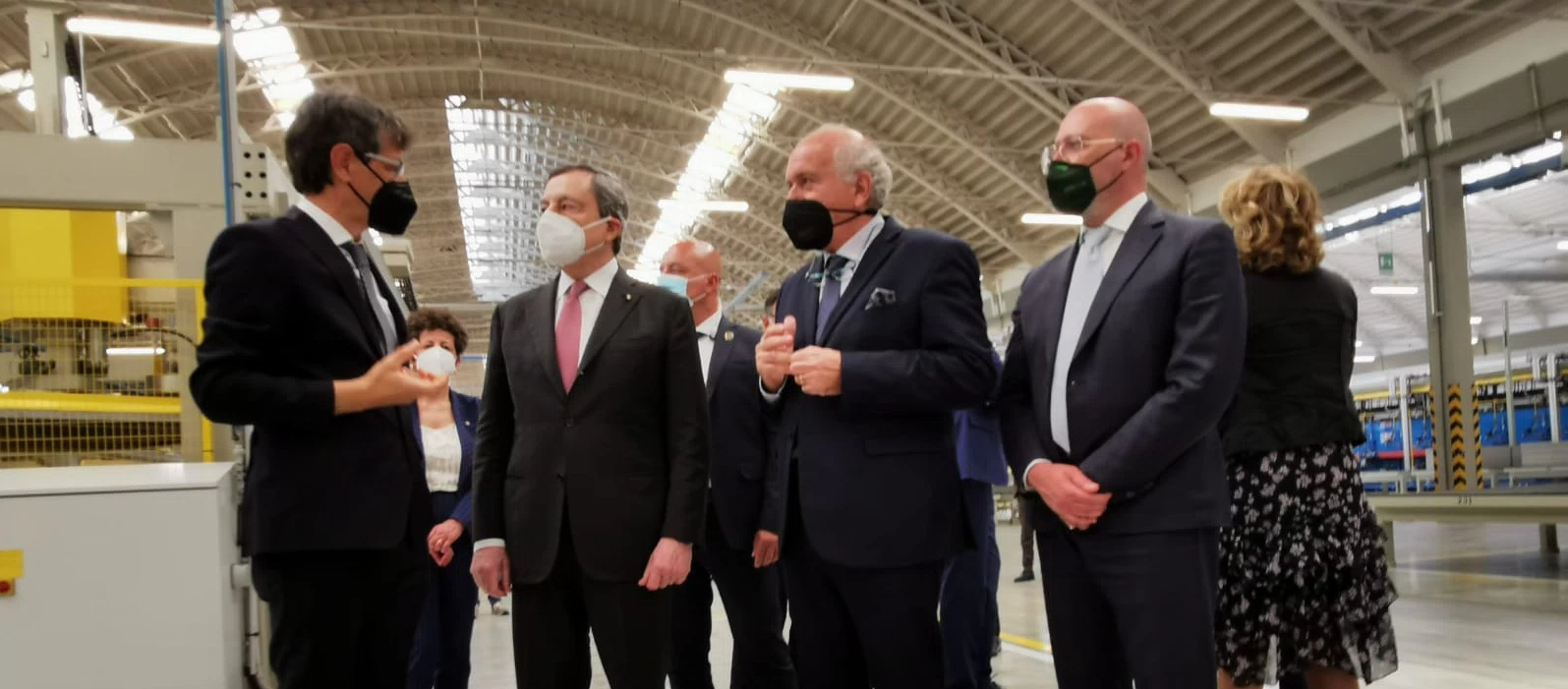 Prime Minister Mario Draghi visits Atlas Concorde